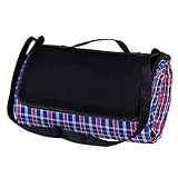 SONGMICS Outdoor Picnic Blanket Sand Proof Beach Mat Blanket Portable with Adjustable Strap 76