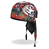 Hot Leathers Sugar Muerte Calavera Skull Roses Head