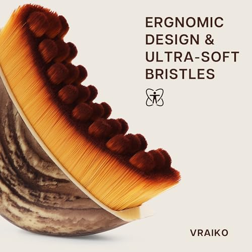 VRAIKO Lymphatic Contour Face Brush, V-Shape Lymphatic Drainage Massager Contour Brush, Ergonomic Design to Precisely Fit Facial Curves, Reduce Fatigue & Awaken Skin