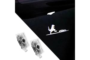 uuakarin 2 PCS Car Door Logo Lights Compatible for Charger 2010-present Courtesy LED Ghost Shadow Light Projector Lamps Accessories (Dinosaur)