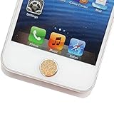 Quality Superb 1pcs iPhone Home Button Sticker Apple 5S 5C 4 4S New iPad Mini 2 3 Color Gold and Silver