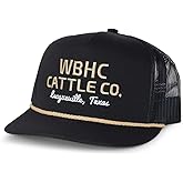 WHISKEY BENT HAT CO. Cattleman Rope Hat WBHC Cattle Co. Leagueville Texas Adjustable Snapback Hat