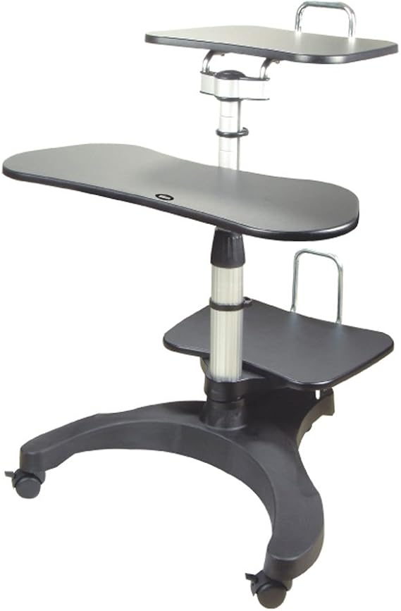 ADJUSTABLE MOBILE PC COMPUTER WORK DESK TABLE STATION Amazon.co.uk