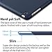 iPad Mini 2 Case, iPad Mini 3 Case, ROARTZ Metallic Navy Blue Slim Fit Smart Folio Case Rubber Coated Hard Shell Cover Light-Weight Auto Wake/Sleep Feature for Apple iPad Mini 1/2/3 Retina