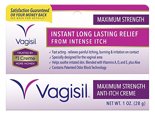 Vagisil Medicated Anti-Itch Creme, Maximum Strength, 1-Ounce (Pack of 3)