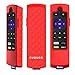 Cuauco Case for Roku Express 3900/ Express+3910/Roku Streaming Stick 3800/Roku Streaming Stick+ 3810,Protective Silicone [Anti Slip] Shock Proof Remote Controller Case (Model Year 2019,2020) (Red)