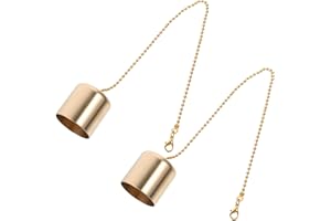 Zerodeko 2pcs Brass Lampshade Oil Lamp Snuffer Putting Out Extinguish Cap Tiki Torch Replacement Snuffer Flame Snuffer Wick Snuffer Safely Torch Head Snuffer Lamp Shade Set Candle