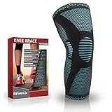 PowerLix Athletics Knee Brace Compression Sleeve Support For Running, Jogging, Sports, Basketball, Joint Pain Relief, Arthritis And Injury Recovery, Improved Circulation – Single Wrap