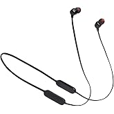 JBL Tune 125 - Bluetooth Wireless in-Ear Headphones with 3-Button Mic/Remote and Flat Cable - Black, Small