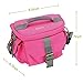Evecase DSLR/SLR Camera Water Resistant Canvas Case Bag with Shoulder Strap for SLR/DSLR, Compact System, Hybrid, and High Zoom Camera and Other Accessories - Hot Pink/Medium