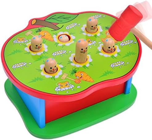 Intelligence Wooden Hammer Pounding Toy Game Preschool Pounding Toys for Babies