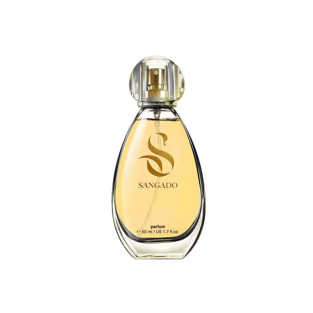 SANGADO Pure Gold Perfume, 8-10 Hours Long-Lasting, Luxury smelling, Fine French Essences, Extra-Concentrated (Parfum), Floral Fruity, 50 ml