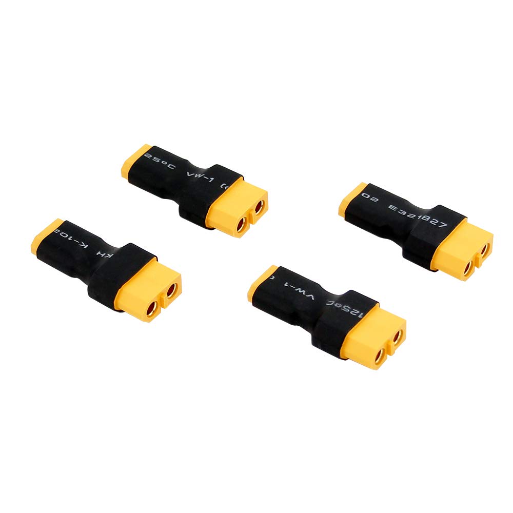 BDHI 4pcs No Wires Connector: Male XT30 to Female XT60 / XT-60 Adapter(BDHI-88)