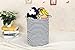Sea Team 19.7 Inches Large Sized Waterproof Coating Ramie Cotton Fabric Folding Laundry Hamper Bucket Cylindric Burlap Canvas Storage Basket (19.7