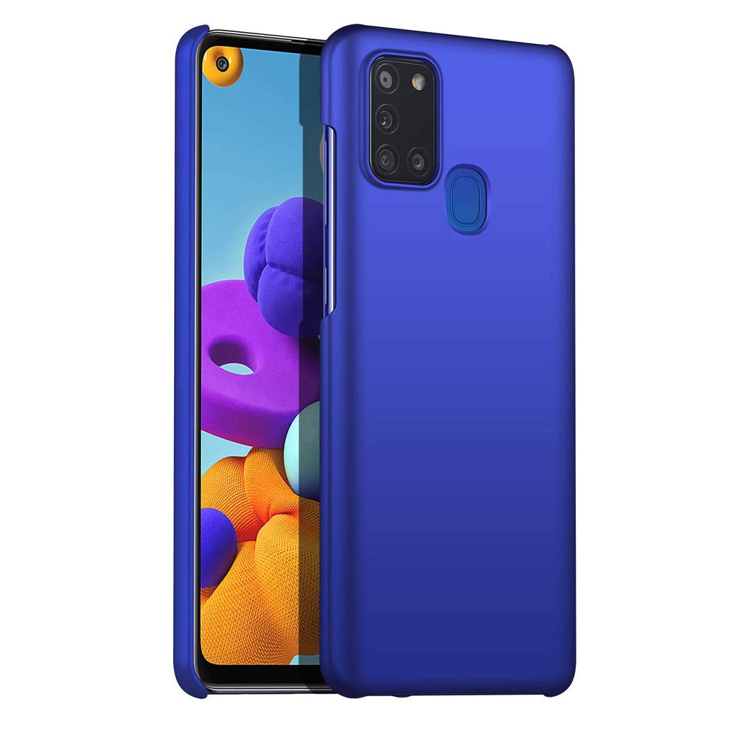 GAPlus Samsung Galaxy A21s Case - Galaxy A21s Ultra Slim Thin Armour Hard Case - Matte Rubberized Cover For Samsung Galaxy A21s (Blue)