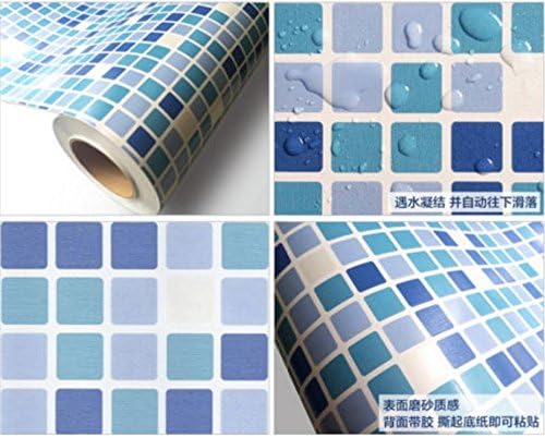 wall paper adhesive Self-adhesive Mosaic Wall Paper Sticker Tile Vinyl Kitchen Bathroom Home Decor wall paper art (WPC-03)