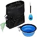 Zacro Dog Treat Training Pouch Bag Suit, including Adjustable Waist Belt and Shoulder Strap, One Training Clicker, One Food Water Bowl and a Roll of Dog Waste Bag