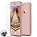 iPhone 7 Case,Lavince Full Body Protection Hard Slim Premium Cover[Dual Layer][Slim Fit] with Tempered Glass Screen Protector for iPhone 7 4.7inch(Rose Gold)
