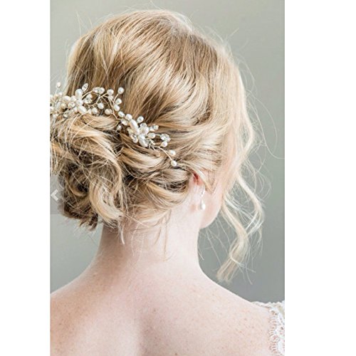 iMagitek 2 Pack Wedding Bridal Decorative Hair Pins Pearl Chopstick Hair Stick Accessories Hairpins for Women and Girls