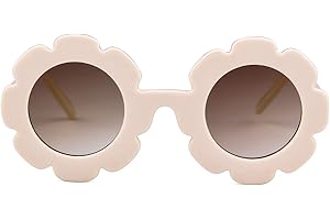 ADE WU Sunglasses for Kids Round Flower Cute Glasses UV 400 Protection Children Girl Boy Gifts