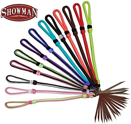 Showman Two Tone Braided Nylon Quirt Made of Soft and Durable Nylon Wrist Loop Approx 21.5" Long