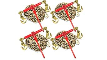 3/8" Transport Hauling Load Package - (4) Ratchet Binders - (4) 10' Foot Chains