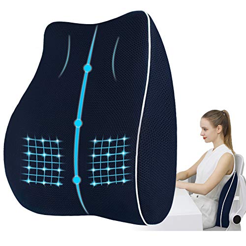 Idle Hippo 3D Air Mesh Lumbar Support Pillow for Office Chair Back