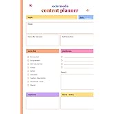 Social Media Content Planner: Creator Notebook to Plan your Viral Hooks, Captions, Track your Ideas, Filming Checklist and Publishing tasks