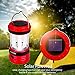 outlite [Solar Power] 240 Lumen Solar Rechargeable LED Camping Lantern Flashlight, Portable Water Resistant Outdoor Survival Lamp for Hiking Fishing Emergency Outages (Red)