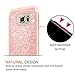 Galaxy S6 Glitter Case with Tempered Glass Screen Protector [2 Pack],LeYi Bling Girls Women Design [PC Silicone Leather] Dual Layer Heavy Duty Protective Phone Case for Samsung Galaxy S6 TP Rose Gold