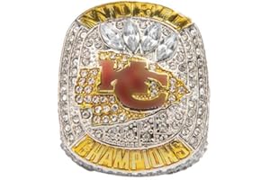 MLBT 20223-2024 ""SB58'' K/C Championship Ring Replica Football with Wooden box Gifts Women Mens kids Boys Fathers, Yellow