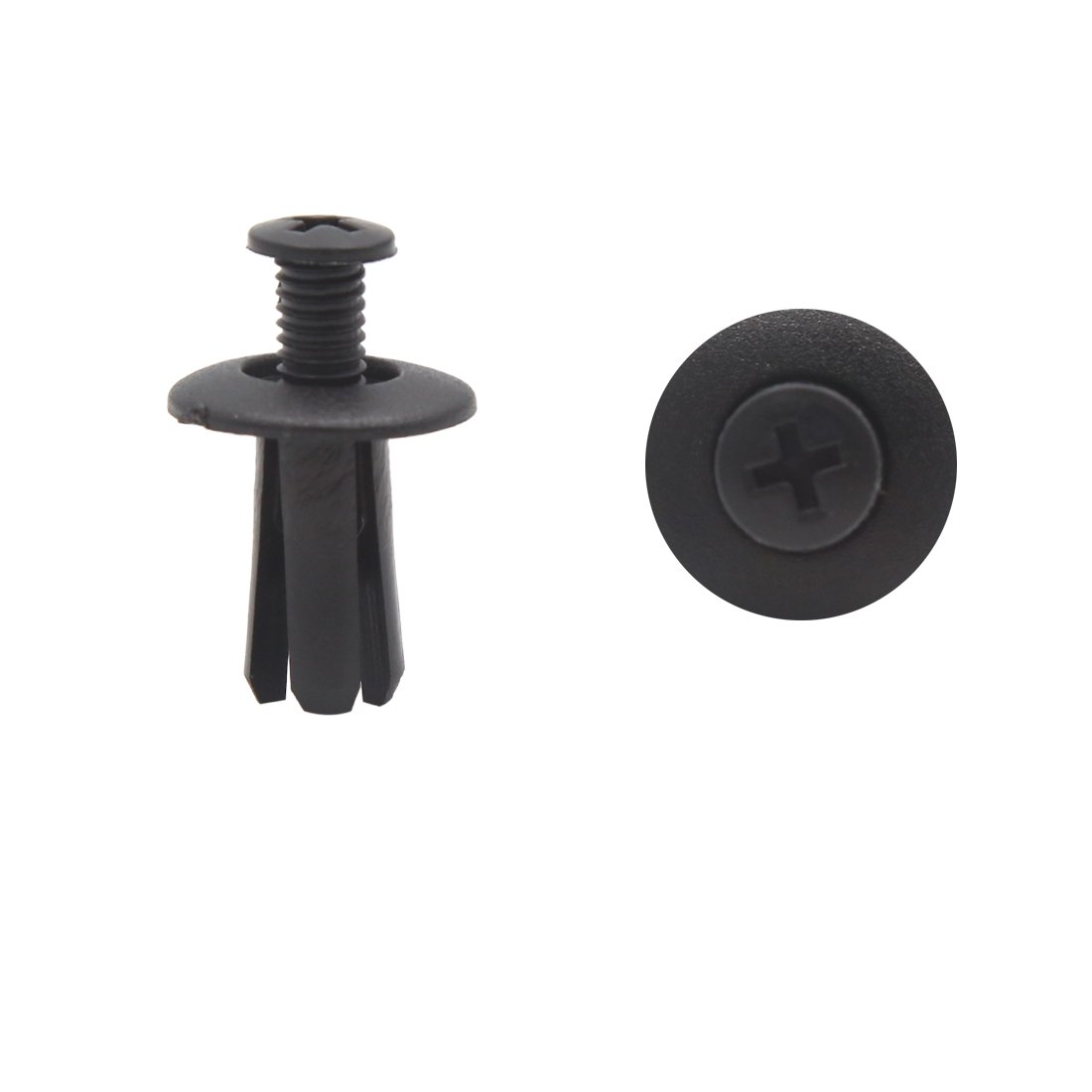 sourcing map 20Pcs Expanding Screw Plastic Rivet Splash Fender Push Type Clip 8mm