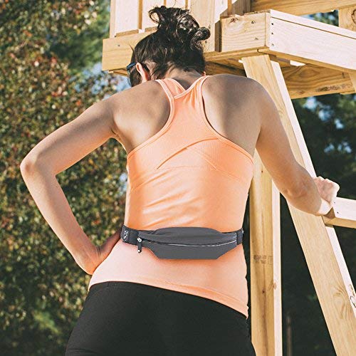 Gear Beast Running Belt Fanny Pack Waist Bag. ID, Key and Hydration Holder, Slim Adjustable Sport and Travel Pack Holds Cell Phones Including iPhone X 8 7 6s 6 Plus Galaxy S6 S7 Edge S8 Plus Note 8