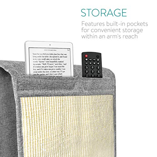 Navaris Cat Scratch Armrest Organizer Sisal Furniture Protector