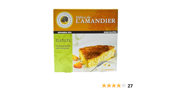 Amazon Com Delice De L Amandier Provencal French Almond Flourless Cake 8 5 Oz Cakes Grocery Gourmet Food