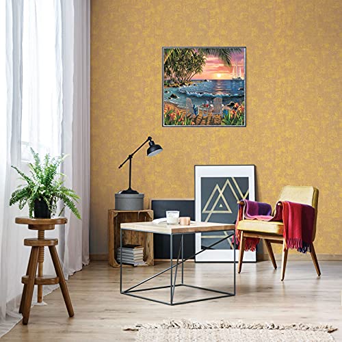 Beach Diamond Painting,Beach Diamond Art Sunset,Diamond Painting Beach,Perfect for Home Wall Decoration 12x16inch