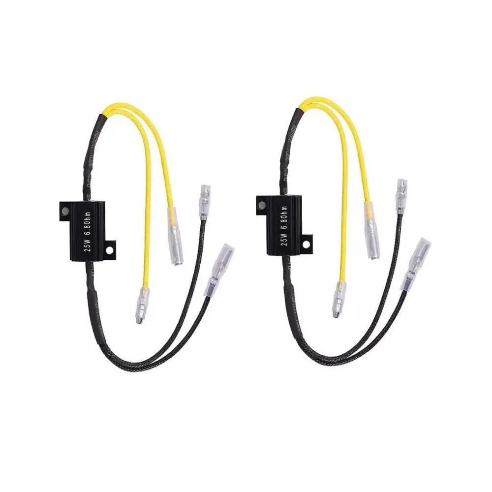 Aofan Motorcycle LED Load Resistor for Turn Signal Indicator Flash Fix Error Code 25W 6.8Ohm (2pcs)