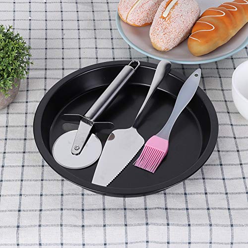 8 inch ronde pizzaplaat, non-stick pizza pan voor oven koolstofstalen bakpan keukenaccessoires - Afbeelding 3