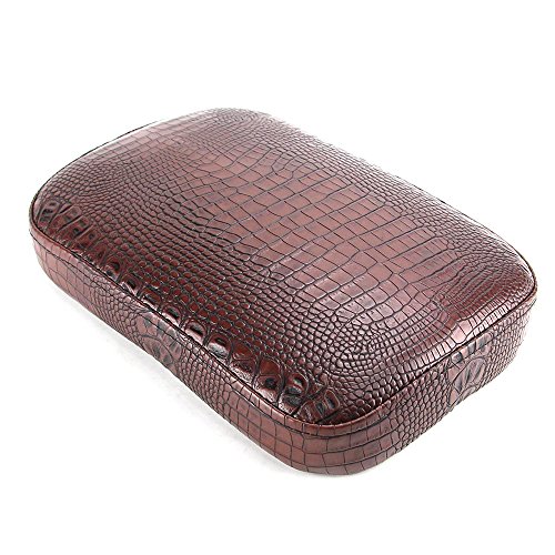 image for Oumurs Alligator Synthetic Leather Suction Cup Passenger Pillion Pad S