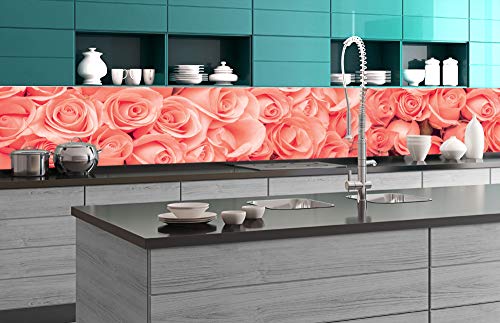 Dimex Küchenrückwand Folie selbstklebend Rosen | Klebefolie - Dekofolie - Spritzschutz für Küche | Made in EU - 350 cm x 60 cm