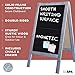 Ilyapa Wooden A-Frame Sign with Eraser & Chalk - 40 x 20 Inches Magnetic Sidewalk Chalkboard – Grey Menu Display for Restaurant, Business or Wedding