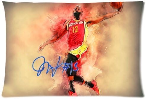 Custom Sport Series Houston Basketball superstar james harden #13 pattern Zippered Pillow Case ,20"x30" Inches(two sides) pillow case