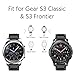 CAGOS Galaxy Watch 46mm/Gear S3 Bands - 22mm Stainless Steel Band+Mesh Loop Bracelet Strap Replacement for Samsung Galaxy Watch 46mm/Gear S3 Frontier/Classic Smartwatch+Tempered Glass-Small