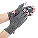 Duerer Arthritis Compression Gloves Women Men for RSI, Carpal Tunnel, Rheumatiod, Tendonitis, Fingerless Gloves for Computer Typing and Dailywork (Gray, L)