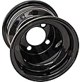 Ocelot 8x7 Golf Cart Wheel - 4/4 Bolt Pattern, 2.5+4.5 Offset, Manufactured from Steel, Durable Black Powder Coat Finish, OEM Dimensions to Fit Most Golf Carts