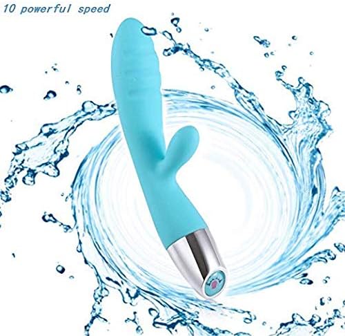 NicoMoO Handhold Wand Massager - 100% Waterproof - Memory Function - Arbitrary Bending - 10 Powerful Speeds - USB Magnetic Charge - Suitable for Carrying When Traveling.（Blue）