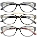 Success Eywear Reading Glasses 3 Pack Great Value Quality Readers Fashion Crystal design reading glasses Women +3.5
