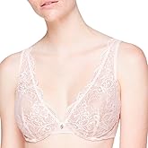 ThirdLove Lace Contour Plunge Bra, Women's Sexy Comfort Bra, Comfortable Underwire & Moderate Push Up Support, Bras for Women Soft-Pink - 32D