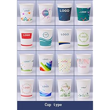 Amazon.com: Tazas de papel desechables personalizadas de ...