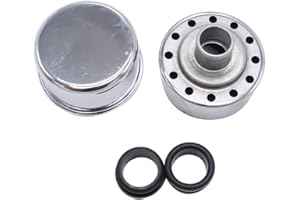 4 pcs/set SHLPDFM Chrome Silver Steel Push-In Valve Cover Breather Caps Breather And Rubber Grommet Set Fits for Chevy Pontiac Olds Ford Mopar Chrysler